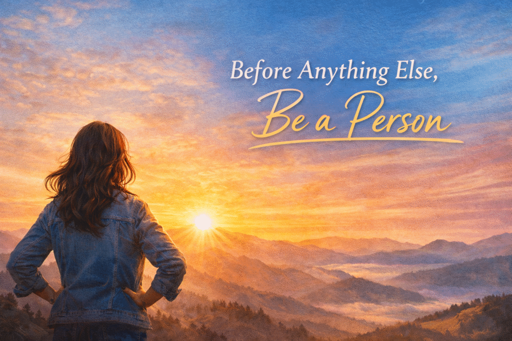 Before anything else, be a person